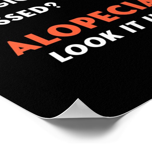 禿げ脱毛症アレアタ脱毛の問題アワ ポスター (角)