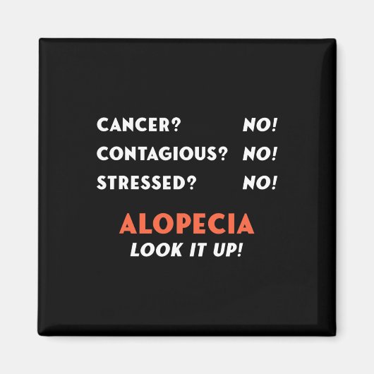 禿げ脱毛症アレアタ脱毛の問題アワ マグネット (正面)