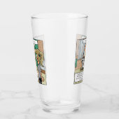 禿げ頭の島おもしろい飲みグラス タンブラーグラス (右)