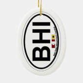 禿げ頭の島 セラミックオーナメント (裏面)