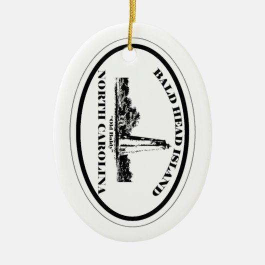 禿げ頭の島 セラミックオーナメント (正面)