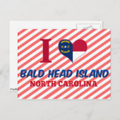 禿げ頭の島、ノースカロライナ ポストカード (正面/裏面)