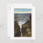 禿げ頭の崖の上の渓谷を望む ポストカード (正面/裏面)