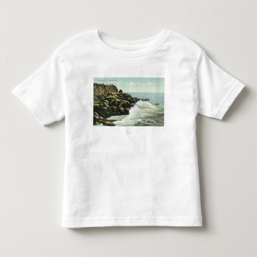 禿げ頭の崖の眺め トドラーTシャツ (正面)