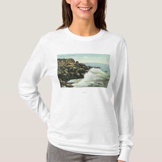 禿げ頭の崖の眺め Tシャツ (正面)