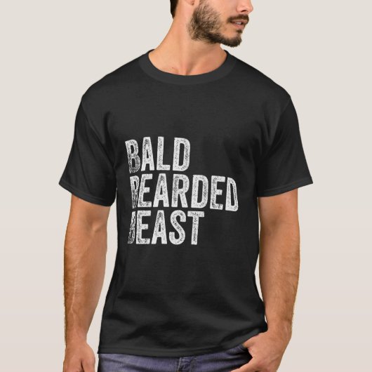禿げ髭の獣 Tシャツ (正面)
