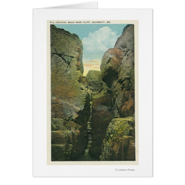 禿頭の崖の隙間の景色 (正面)