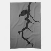 禿頭シルエット キッチンタオル (縦)