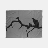 禿頭シルエット フリースブランケット (正面(横))