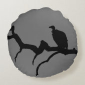 禿頭シルエット ラウンドクッション (裏面)