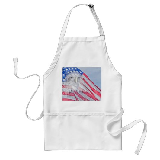 禿鷲とアメリカ国旗 スタンダードエプロン (正面)