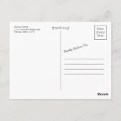 禿鷲とアメリカ国旗 ポストカード (裏面)