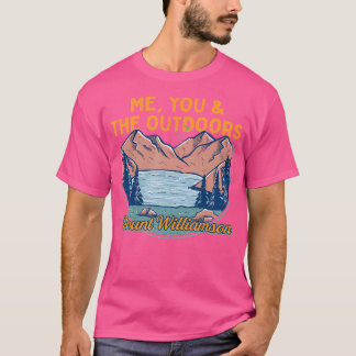 私あなたとアウトドアハイキング山ウィリアムソン Tシャツ