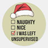 私いけなは監視されていない離れクリスマス ラウンドシール (正面)