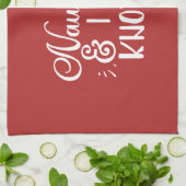 私いけなは聖降誕祭を知っておもしろいいる キッチンタオル (折り畳み)