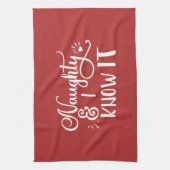 私いけなは聖降誕祭を知っておもしろいいる キッチンタオル (縦)