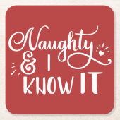 私いけなは聖降誕祭を知っておもしろいいる スクエアペーパーコースター (正面)