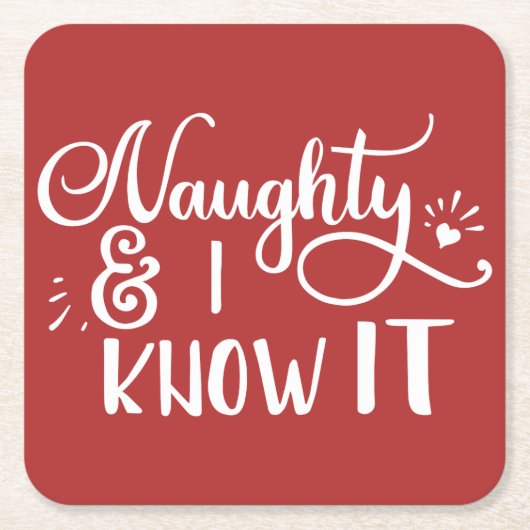 私いけなは聖降誕祭を知っておもしろいいる スクエアペーパーコースター (正面)