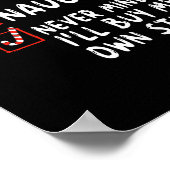 私いけなは自分の買物を気に入らない ポスター (角)