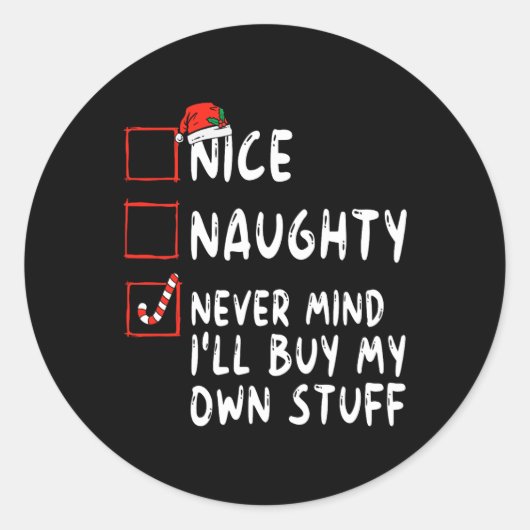 私いけなは自分の買物を気に入らない ラウンドシール (正面)