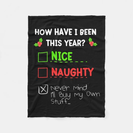 私いけなは自分の買物ファン フリースブランケット (正面)