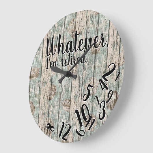 私おもしろいが何であれ退職退職した ラージ壁時計 (傾斜)