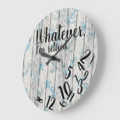 私おもしろいが何であれ退職退職した ラージ壁時計 (傾斜)