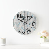 私おもしろいが何であれ退職退職した ラージ壁時計 (ホーム)