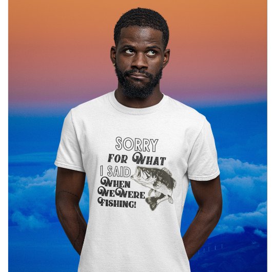 私おもしろいが妻の夫と言ったのを魚釣りは申し訳ない Tシャツ