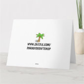 私おもしろいが投げたオヤジ！誕生日グリーティングカード カード (裏面)