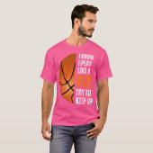 私おもしろいが知っているバスケッ遊プル女子T Tシャツ (正面フル)