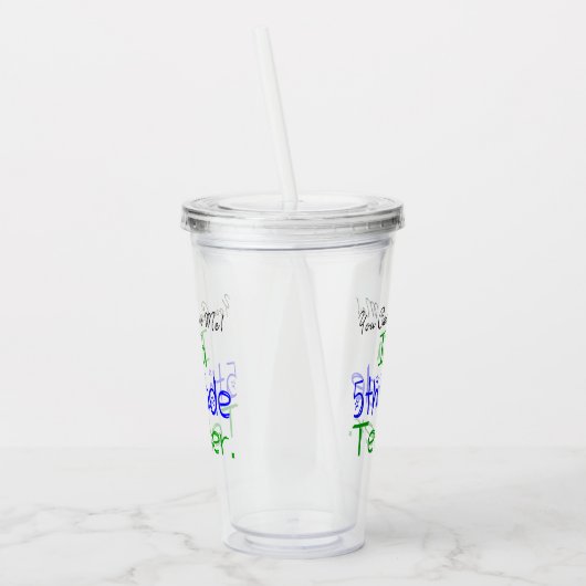 私おもしろいが5年生の先生だから怖がってはいけない アクリルタンブラー (左)