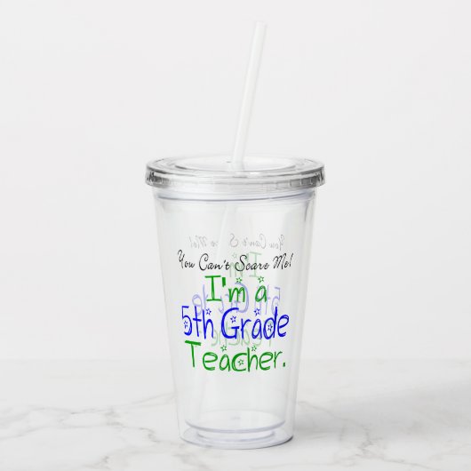 私おもしろいが5年生の先生だから怖がってはいけない アクリルタンブラー (裏面)