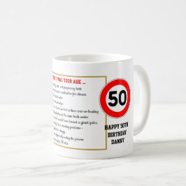 私おもしろいが50誕生日の時カスタマイズに コーヒーマグカップ