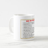 私おもしろいが50誕生日の時カスタマイズに コーヒーマグカップ (正面左)