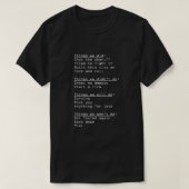 私おもしろいたちが行った事を推測する歌詞 Tシャツ (デザイン正面)