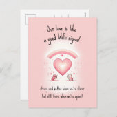 私おもしろいたちの愛は |バレンタインデー シーズンポストカード (正面/裏面)