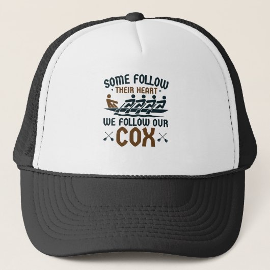 私おもしろいたちのCoxでボートのクルー後を追チームのコックスワイン キャップ (正面)