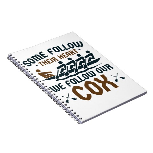 私おもしろいたちのCoxでボートのクルー後を追チームのコックスワイン ノートブック (右側)