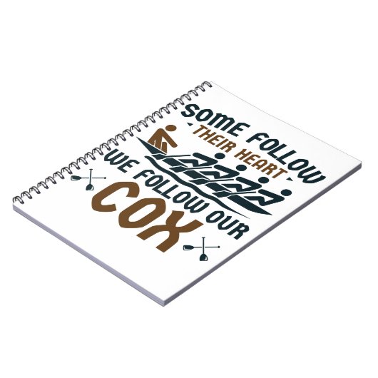 私おもしろいたちのCoxでボートのクルー後を追チームのコックスワイン ノートブック (左側)