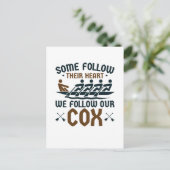 私おもしろいたちのCoxでボートのクルー後を追チームのコックスワイン ポストカード (スタンド正面)