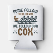 私おもしろいたちのCoxでボートのクルー後を追チームのコックスワイン 缶クーラー (裏面)