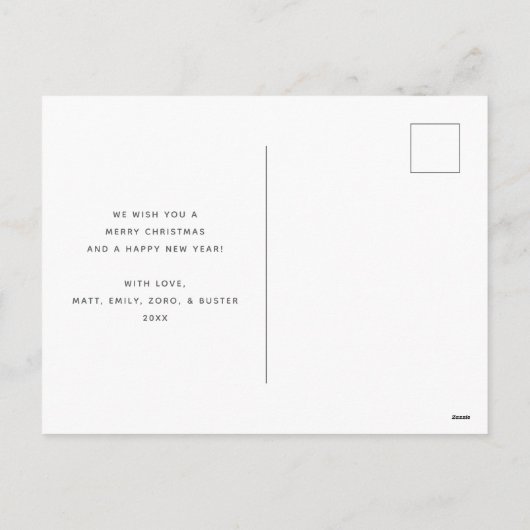 私おもしろいたち食べはリストの赤いいけなクリスマスを気に入る シーズンポストカード (裏面)