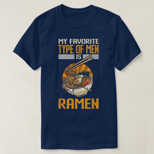 私おもしろいのお気に入りのラーメン日本の麺 Tシャツ (デザイン正面)