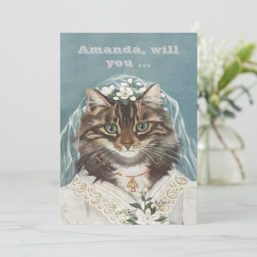 私おもしろいのカスタム花嫁の付き添い/メイド・オブ・オーナー（花嫁付き添い人） 招待状 (スタンド正面)