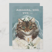 私おもしろいのカスタム花嫁の付き添い/メイド・オブ・オーナー（花嫁付き添い人） 招待状 (正面/裏面)