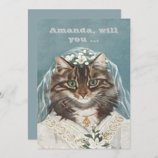 私おもしろいのカスタム花嫁の付き添い/メイド・オブ・オーナー（花嫁付き添い人） 招待状 (正面/裏面)