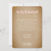 私おもしろいのカスタム花嫁の付き添い/メイド・オブ・オーナー(花嫁付き添い人) 招待状 (裏面)