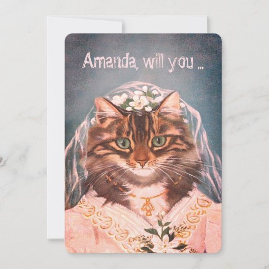 私おもしろいのカスタム花嫁の付き添い/メイド・オブ・オーナー(花嫁付き添い人) 招待状 (正面)