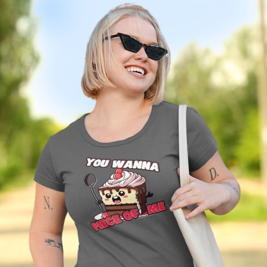 私おもしろいのケーキを食べたい Tシャツ